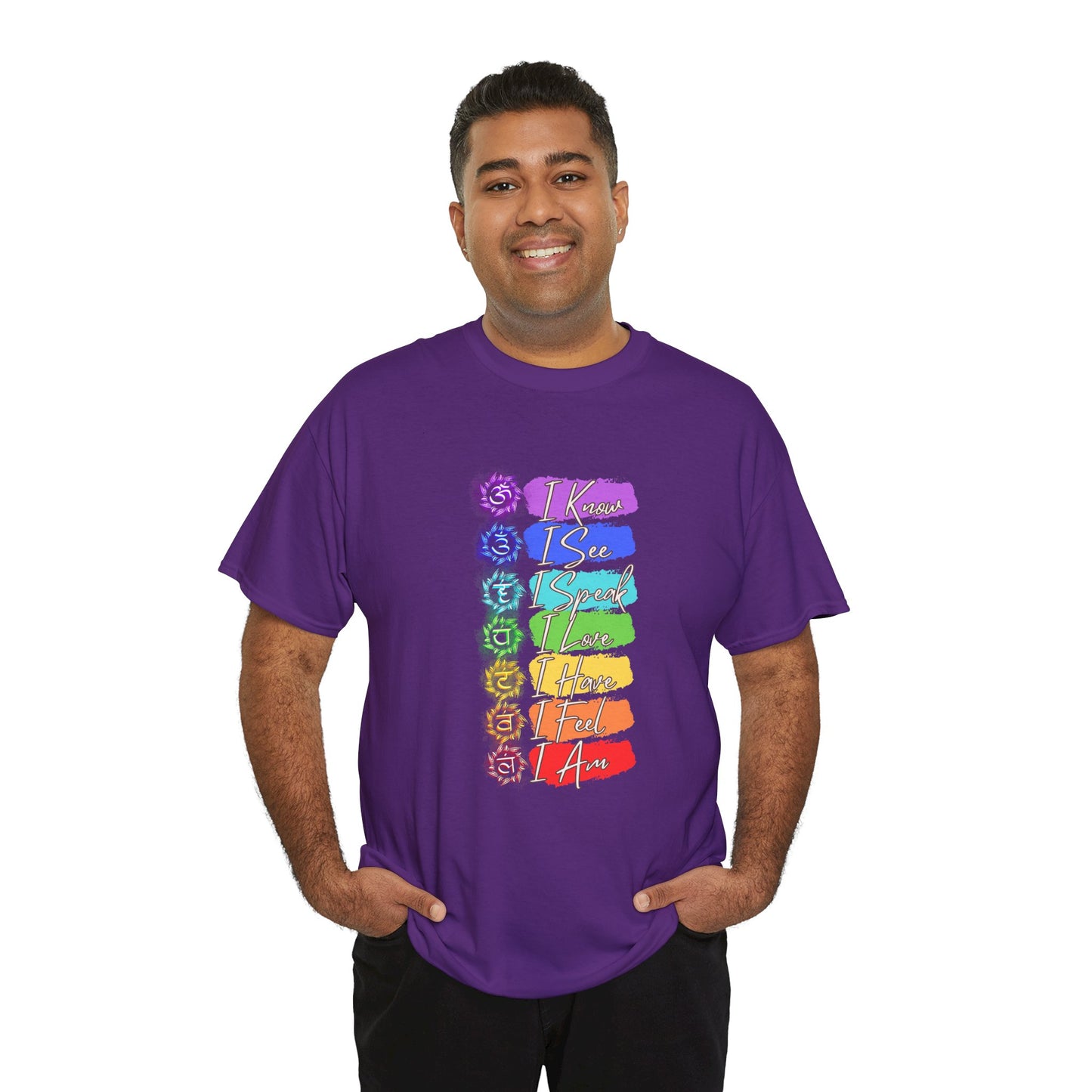 Unisex Heavy Cotton Tee- 7 chakra