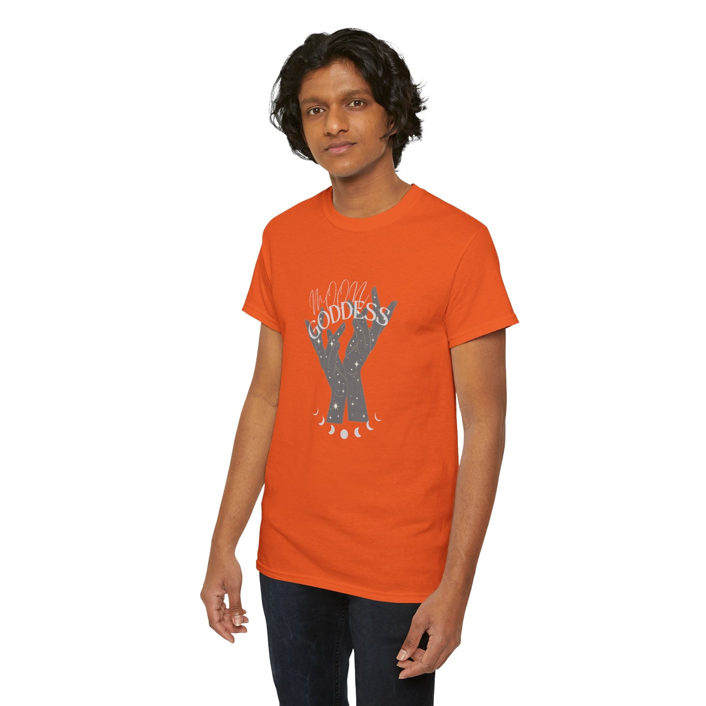 Unisex Heavy Cotton Tee-Moon Goddess 2