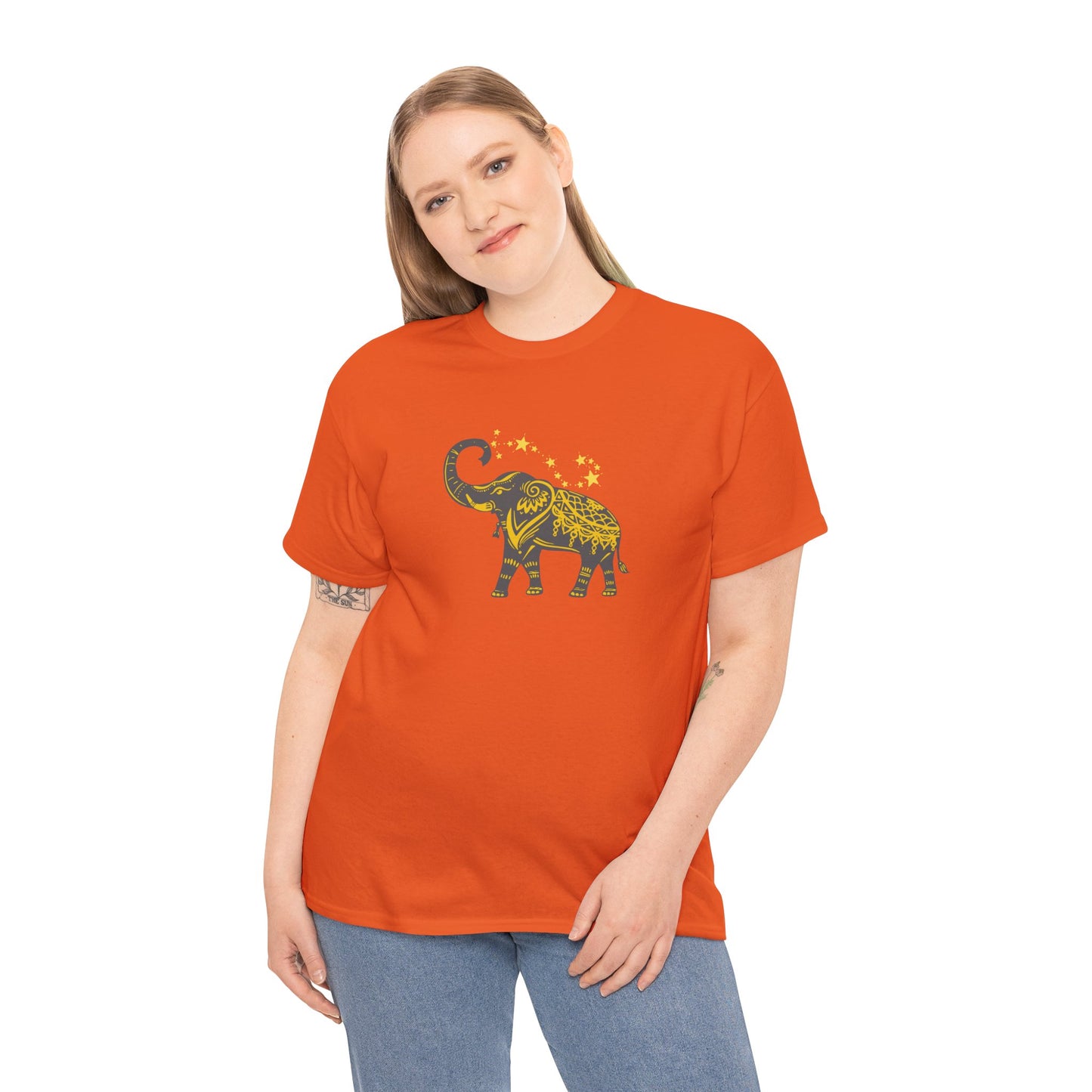 Unisex Heavy Cotton Tee-Lucky Trunk Up