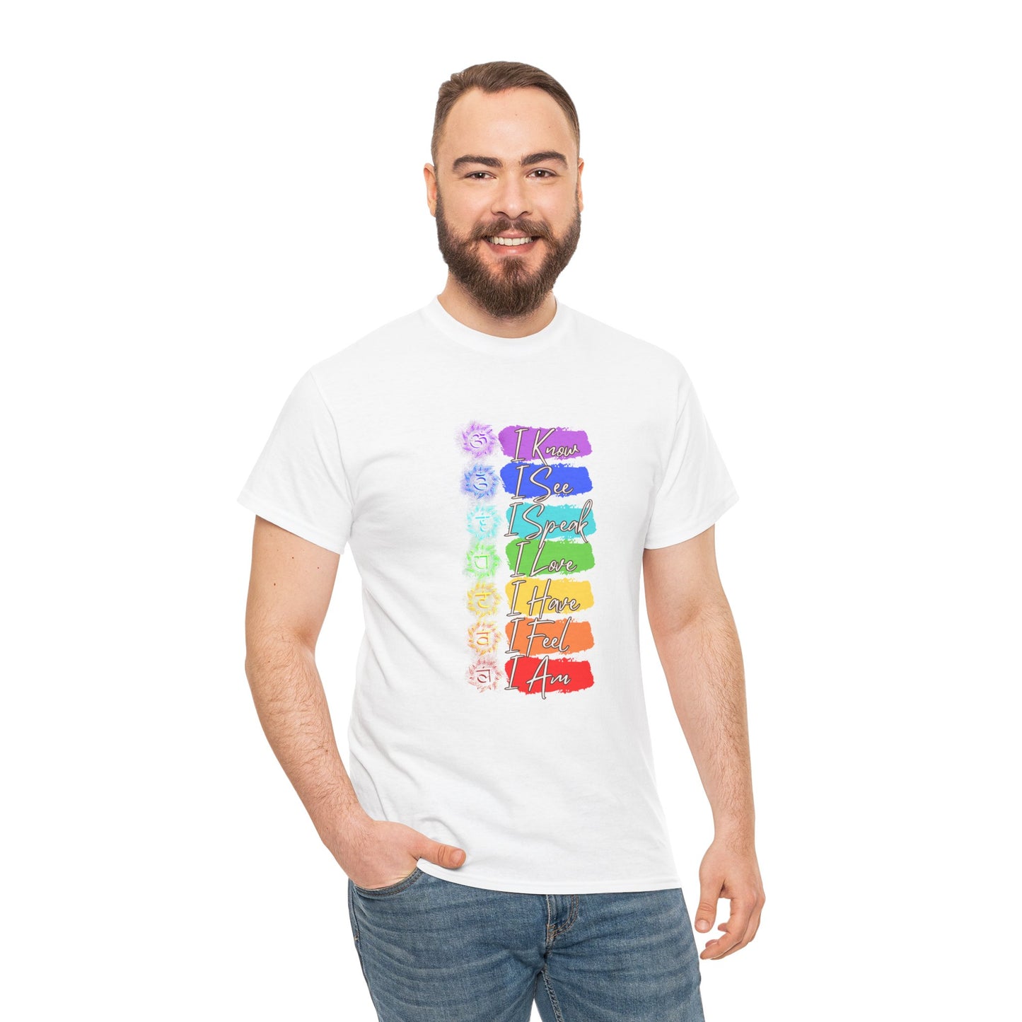 Unisex Heavy Cotton Tee- 7 chakra