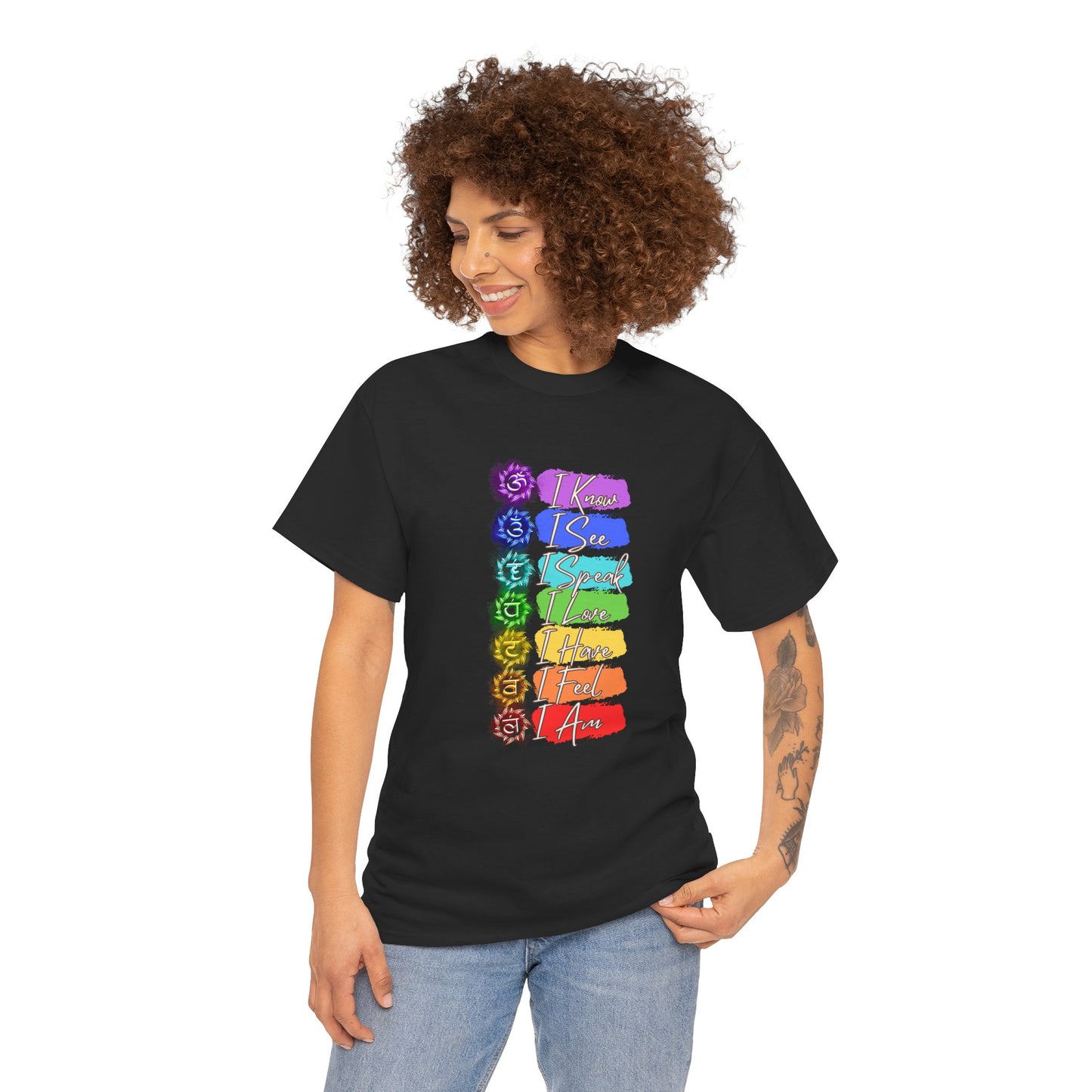 Unisex Heavy Cotton Tee- 7 chakra