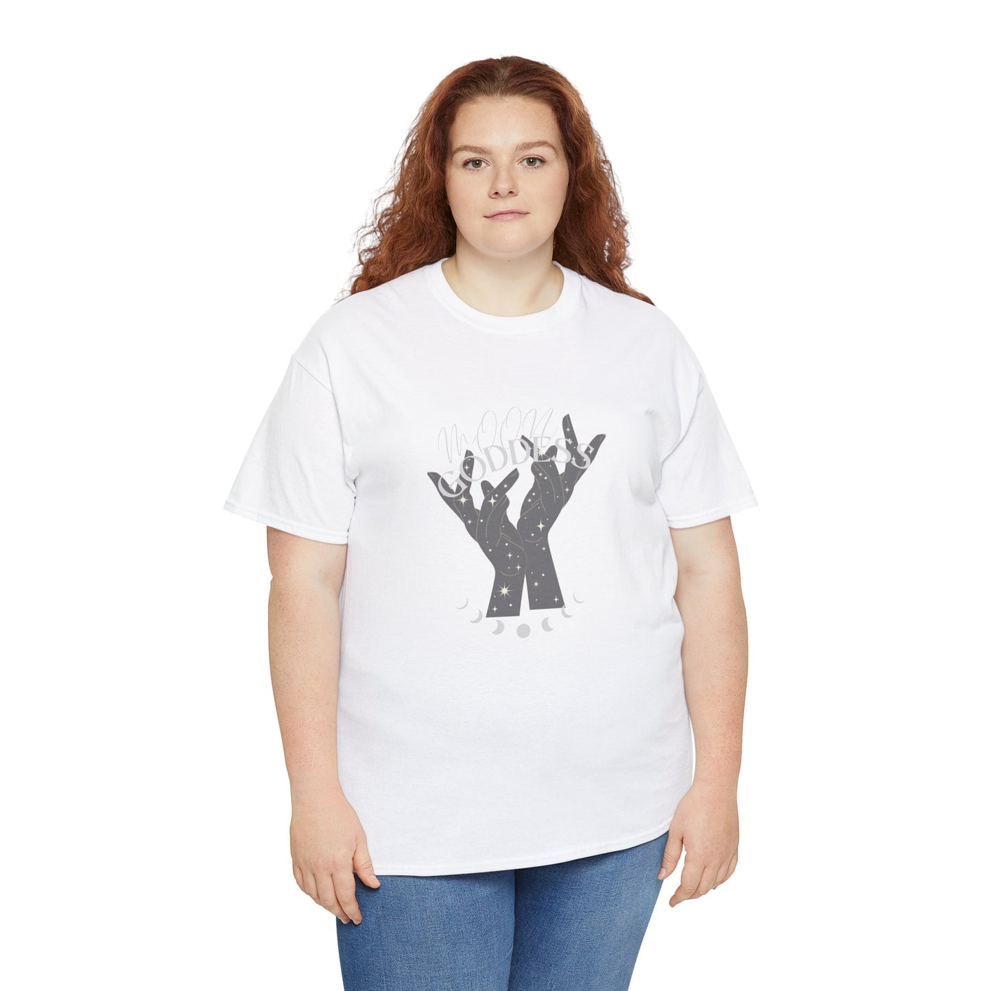 Unisex Heavy Cotton Tee-Moon Goddess 2