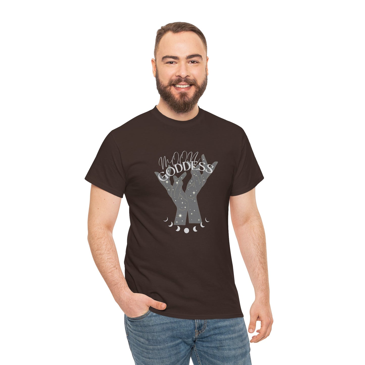 Unisex Heavy Cotton Tee-Moon Goddess 2
