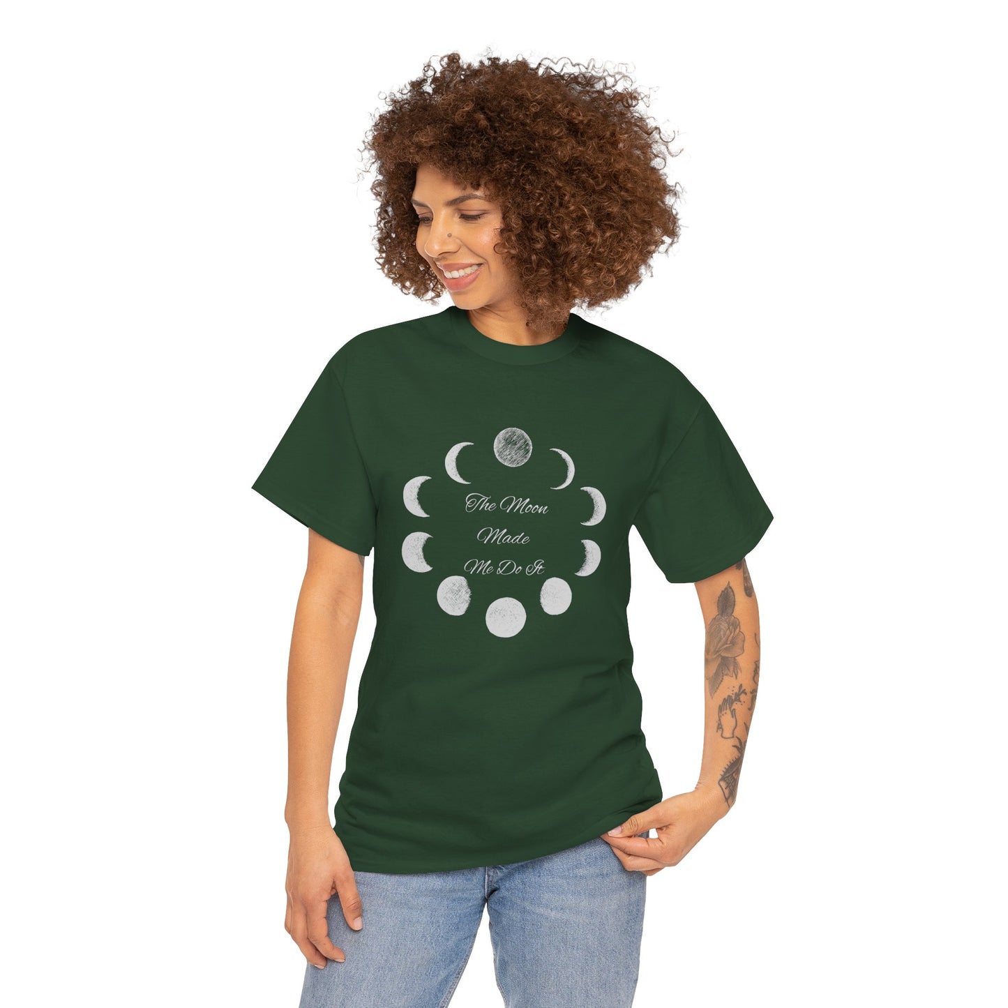 Unisex Heavy Cotton Tee-The Moon Made Me Do It