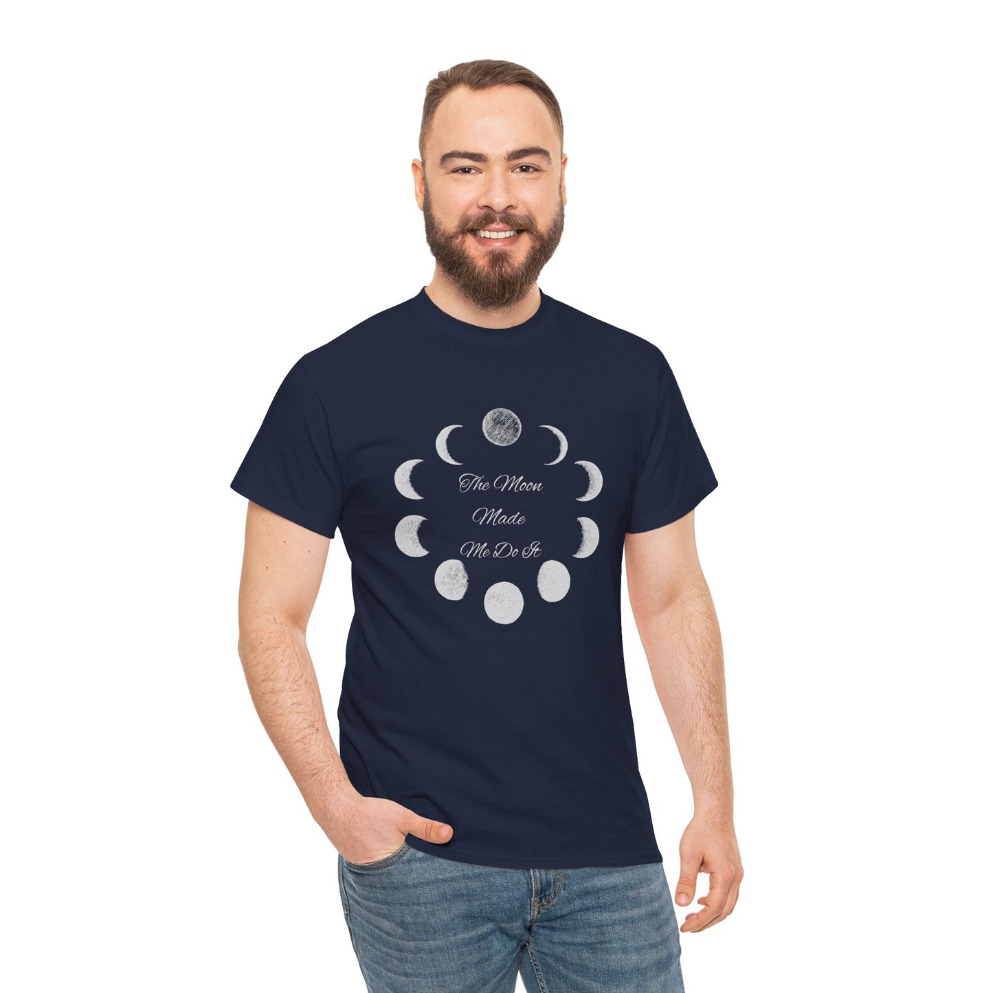 Unisex Heavy Cotton Tee-The Moon Made Me Do It