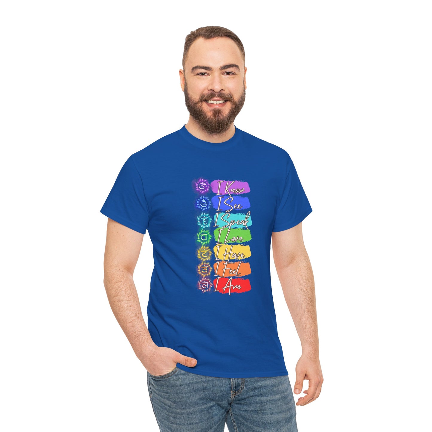 Unisex Heavy Cotton Tee- 7 chakra