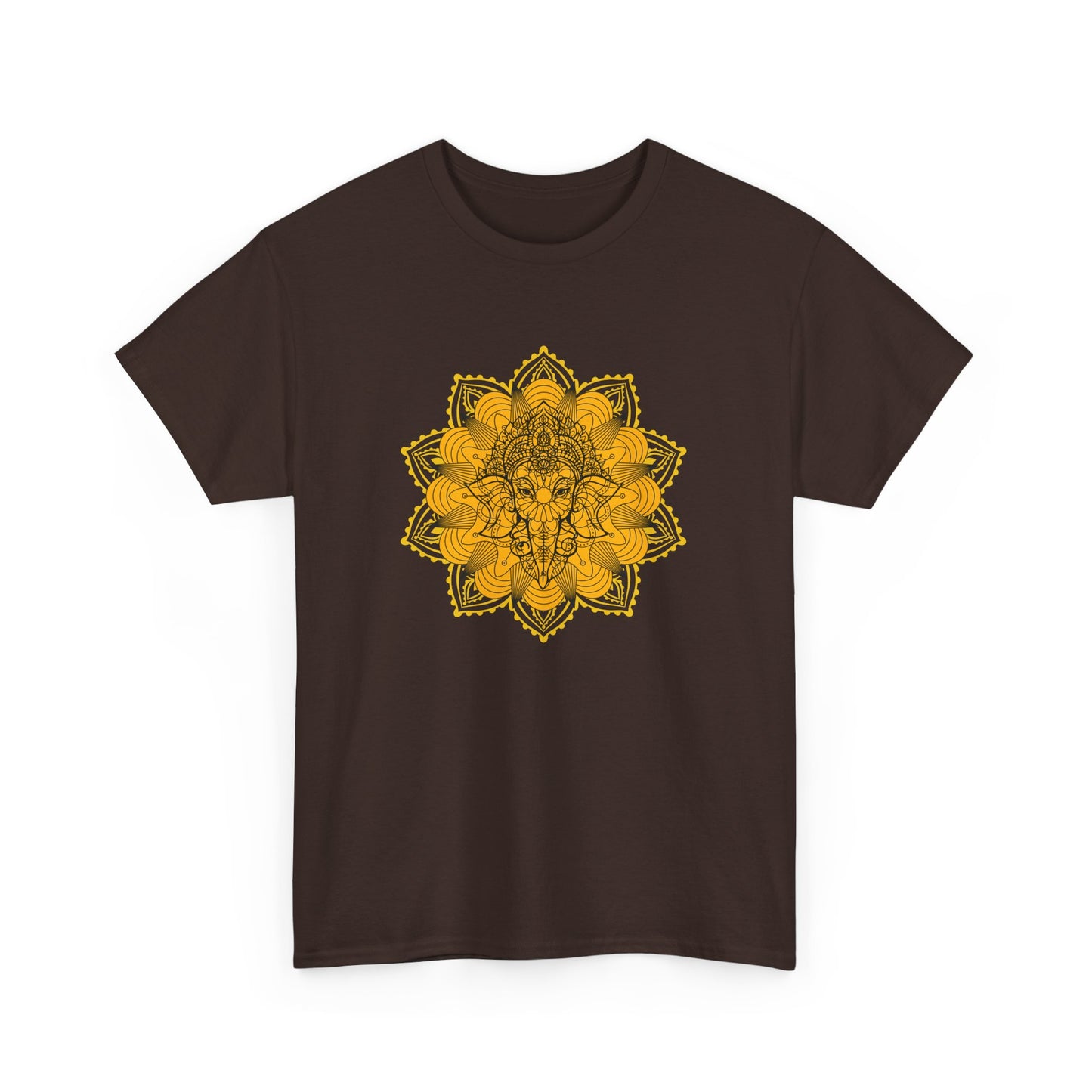 Unisex Heavy Cotton Tee-Ganesha Mandala
