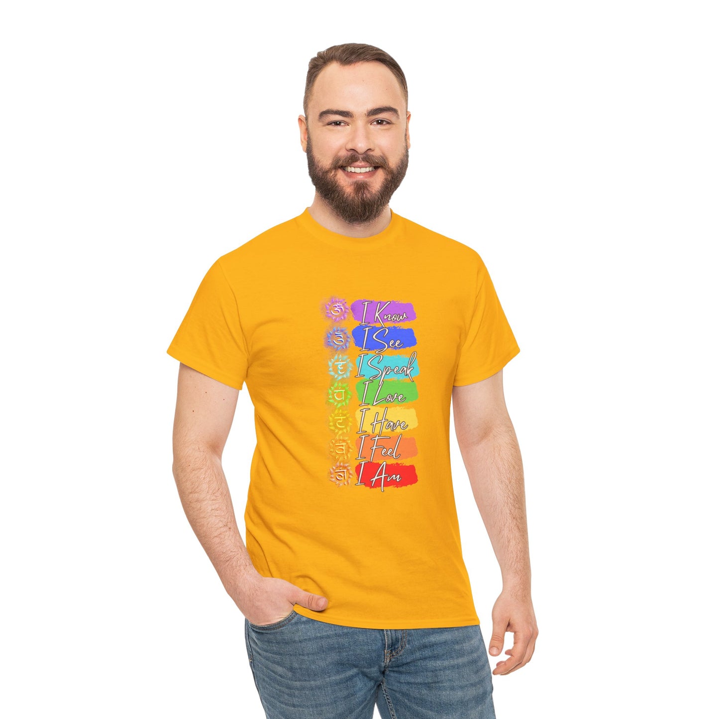 Unisex Heavy Cotton Tee- 7 chakra