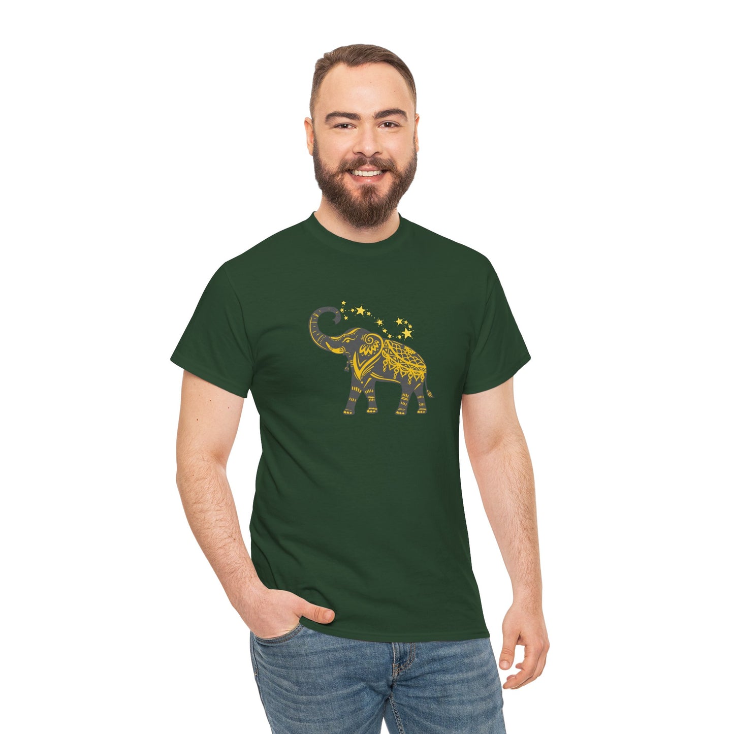 Unisex Heavy Cotton Tee-Lucky Trunk Up