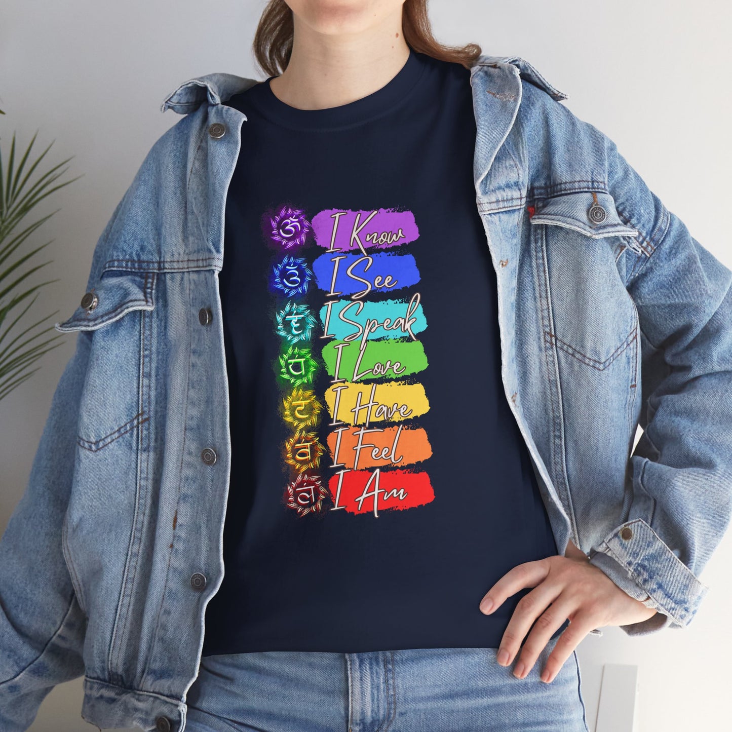 Unisex Heavy Cotton Tee- 7 chakra