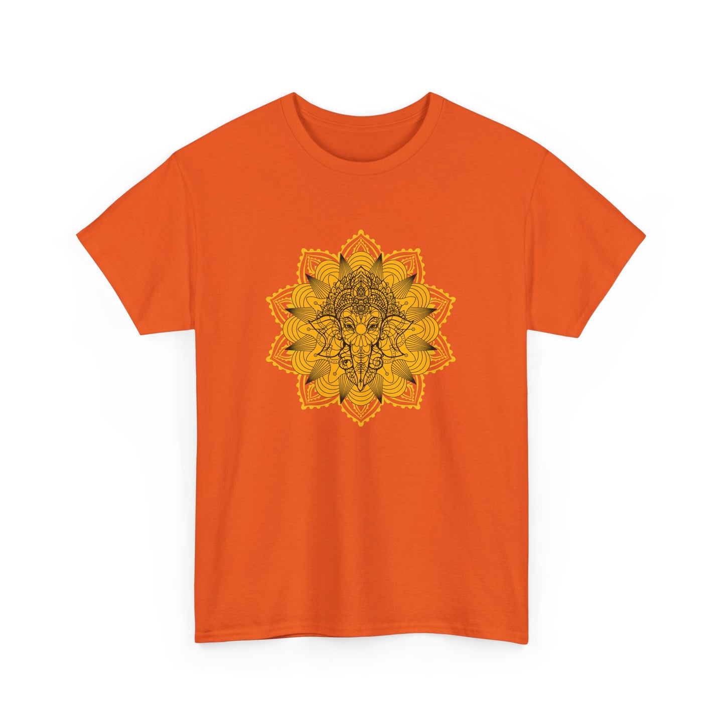 Unisex Heavy Cotton Tee-Ganesha Mandala