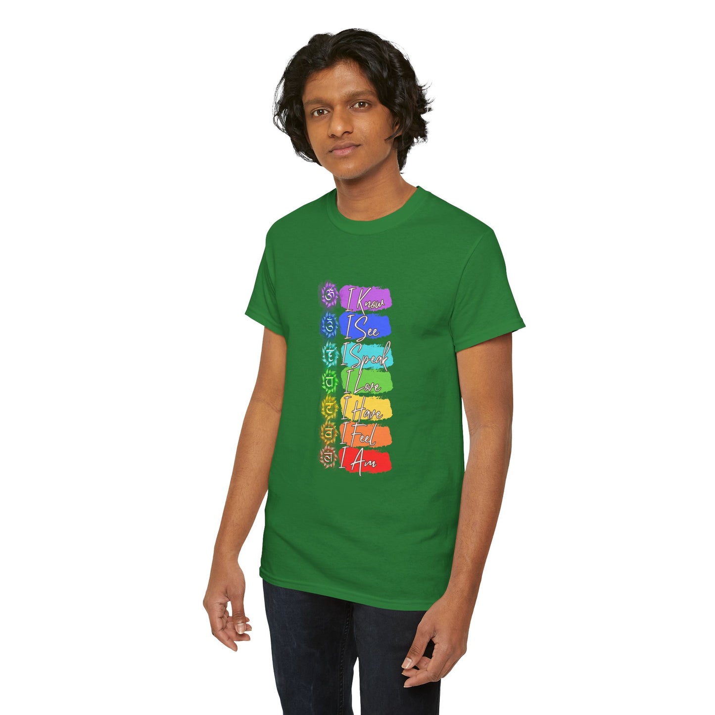 Unisex Heavy Cotton Tee- 7 chakra