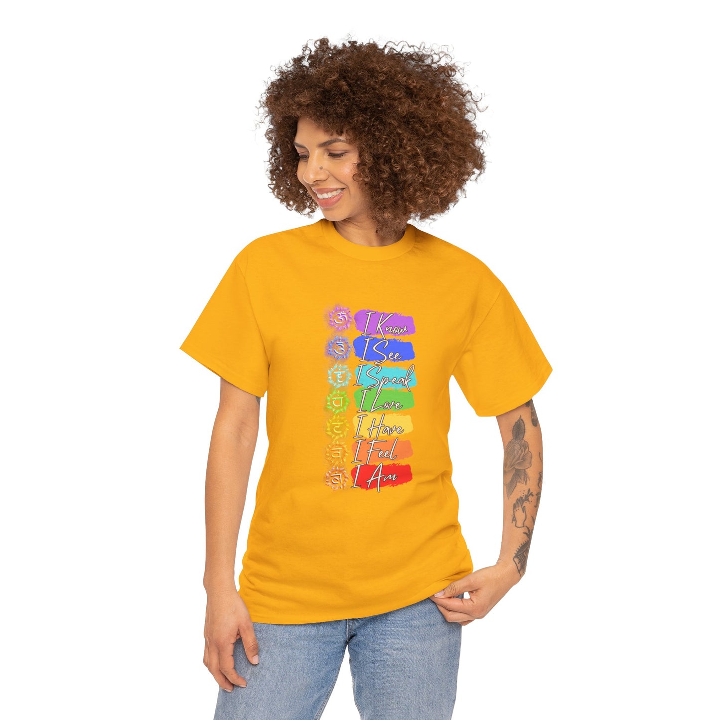Unisex Heavy Cotton Tee- 7 chakra