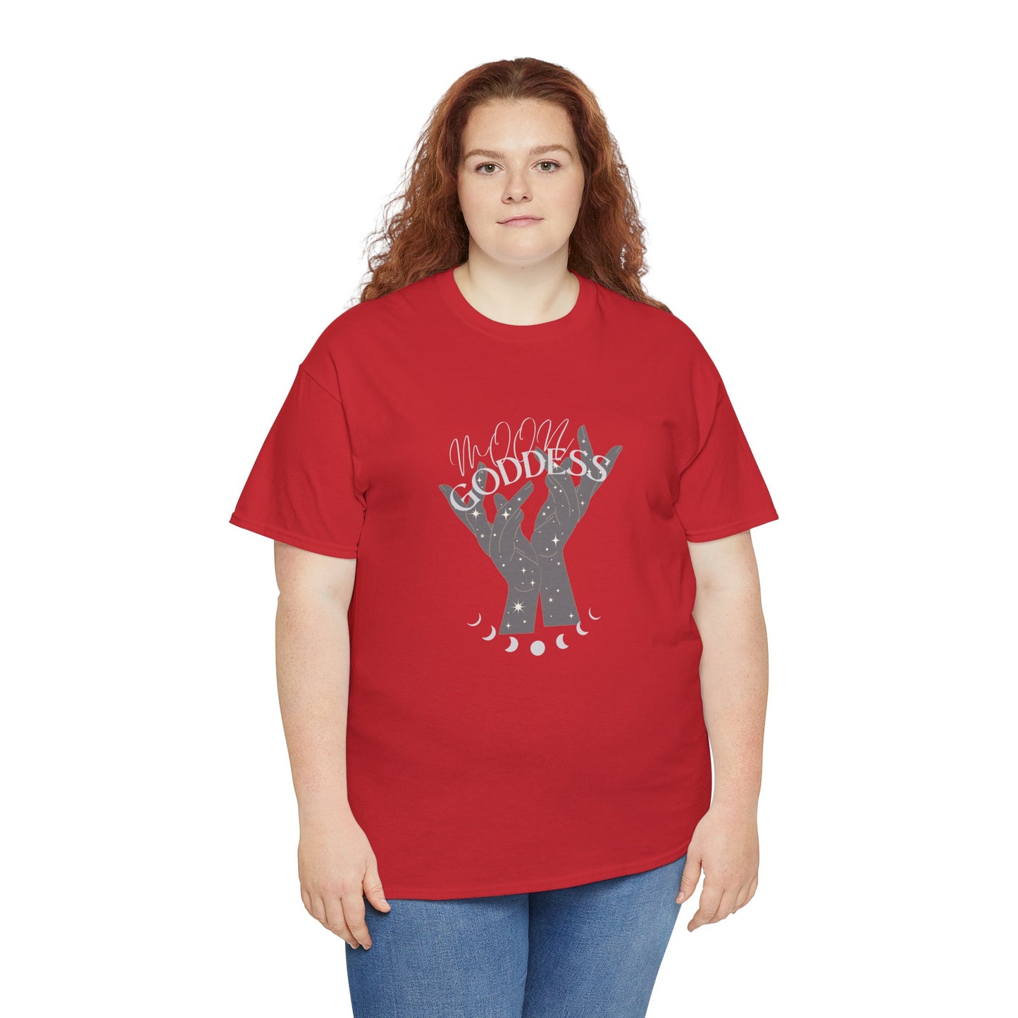 Unisex Heavy Cotton Tee-Moon Goddess 2