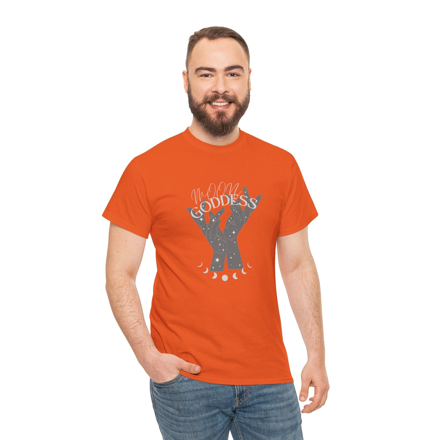 Unisex Heavy Cotton Tee-Moon Goddess 2
