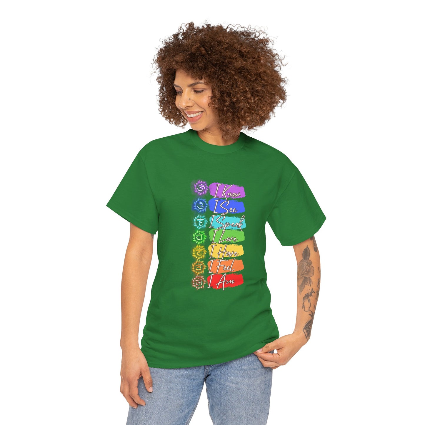 Unisex Heavy Cotton Tee- 7 chakra