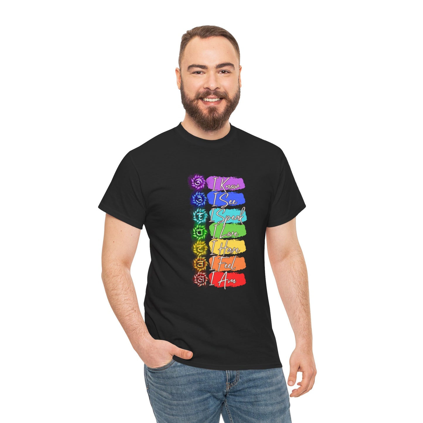 Unisex Heavy Cotton Tee- 7 chakra