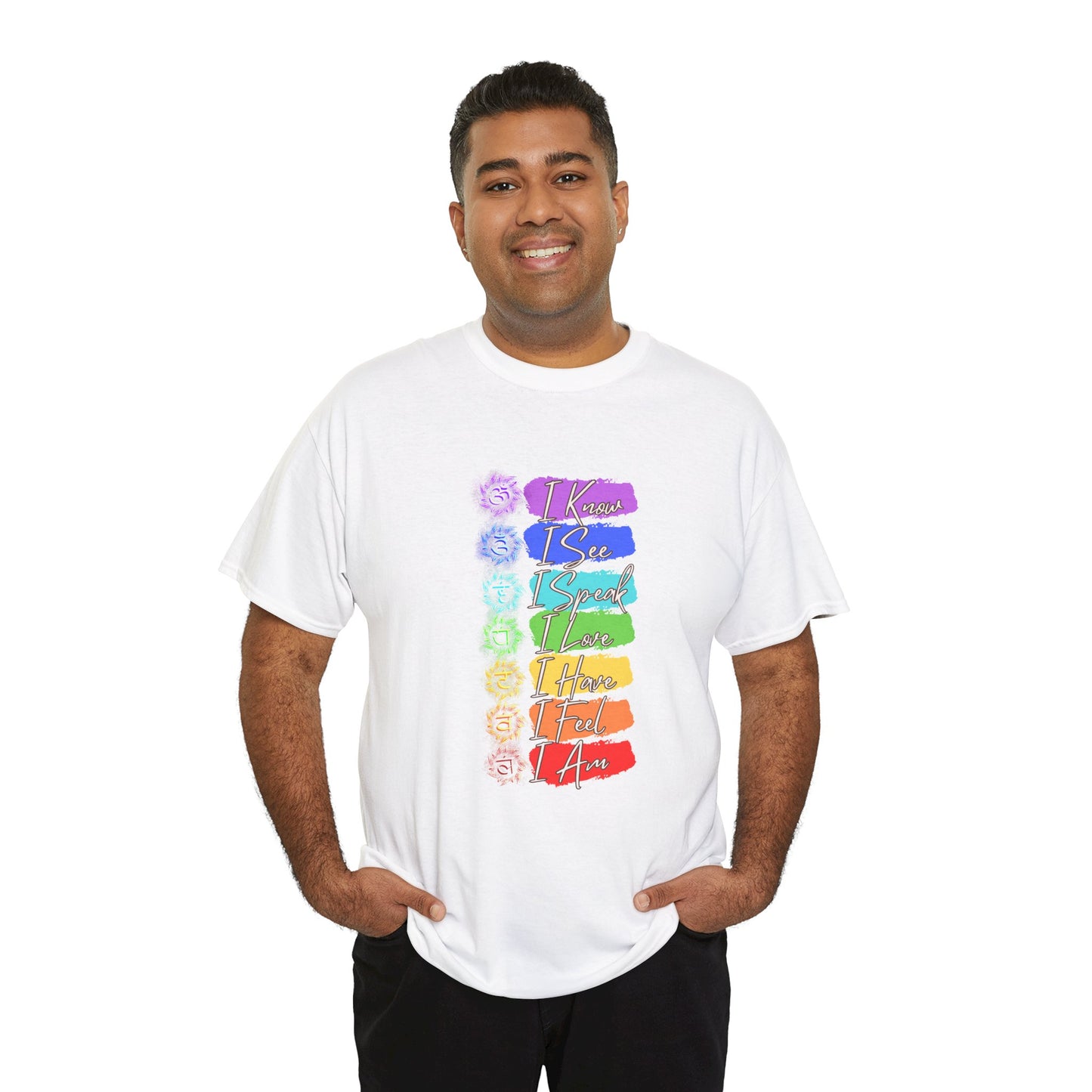 Unisex Heavy Cotton Tee- 7 chakra