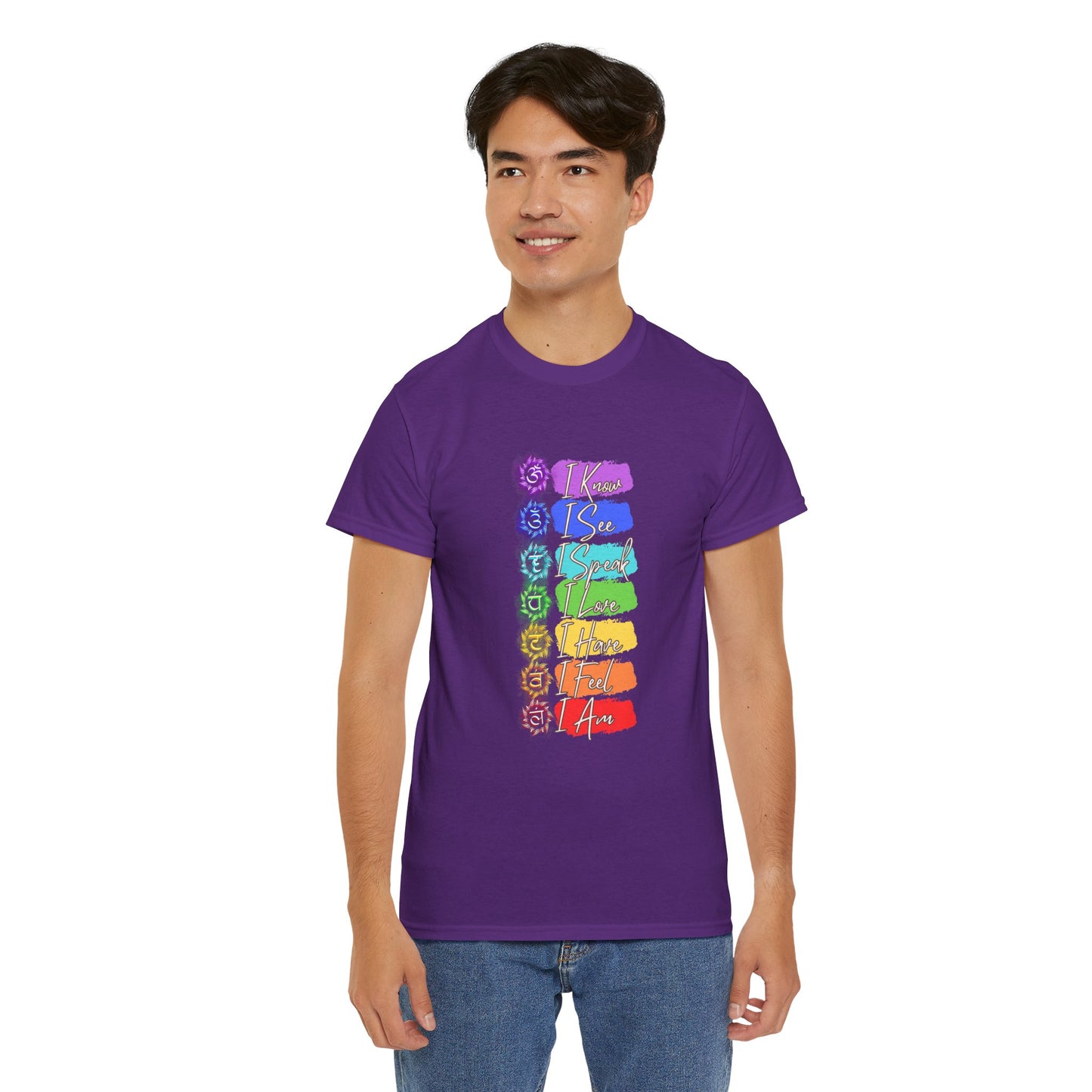 Unisex Heavy Cotton Tee- 7 chakra