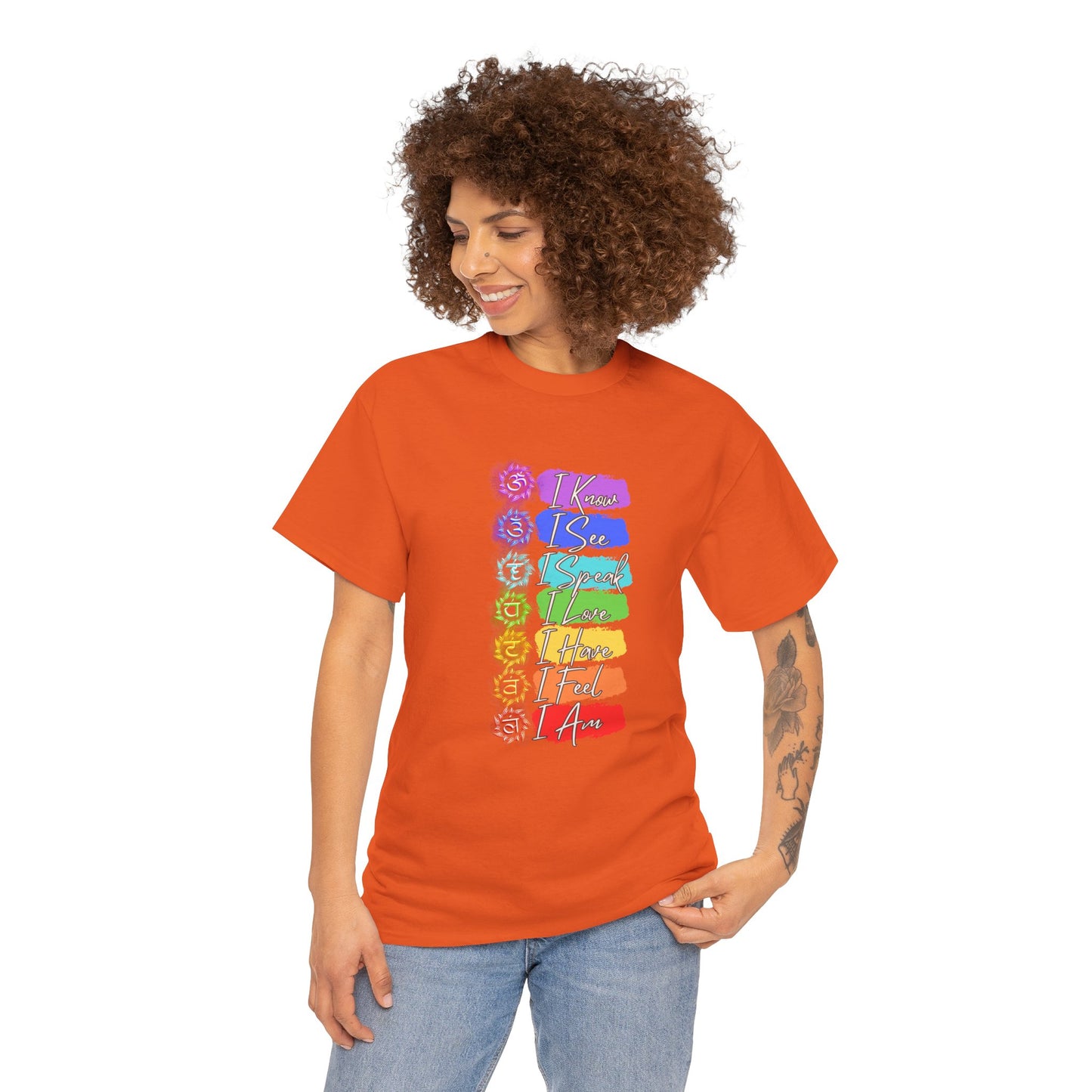 Unisex Heavy Cotton Tee- 7 chakra