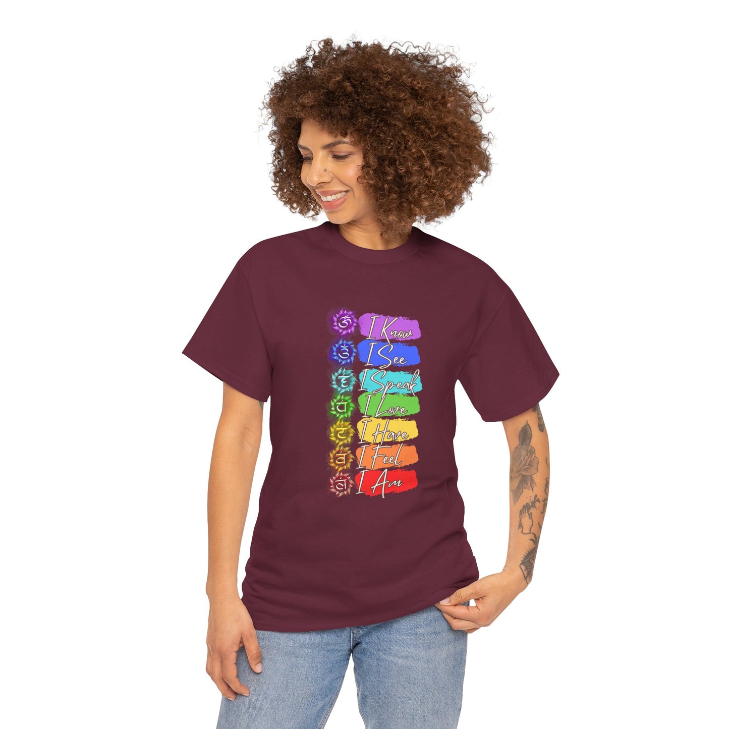 Unisex Heavy Cotton Tee- 7 chakra