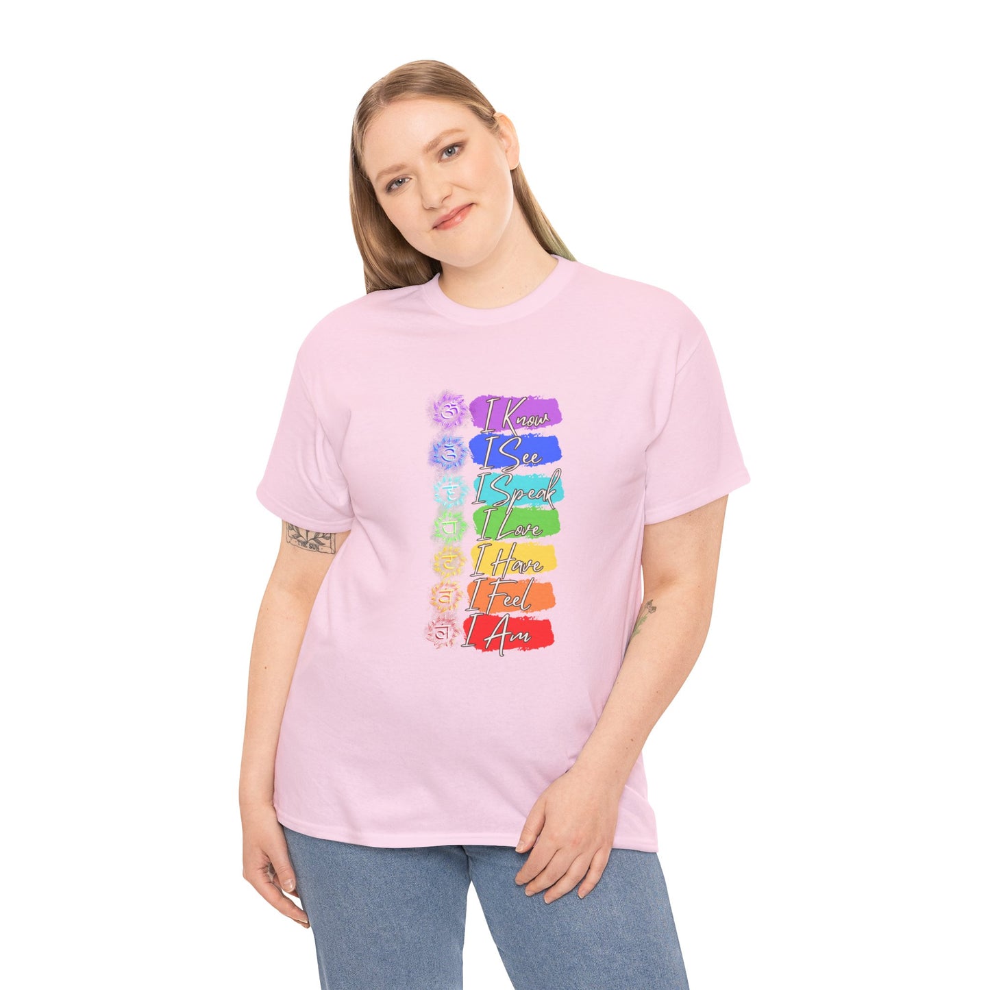 Unisex Heavy Cotton Tee- 7 chakra
