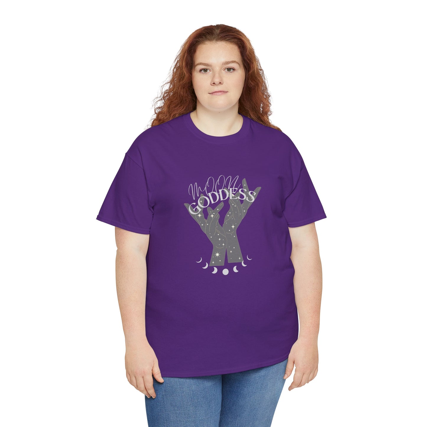Unisex Heavy Cotton Tee-Moon Goddess 2