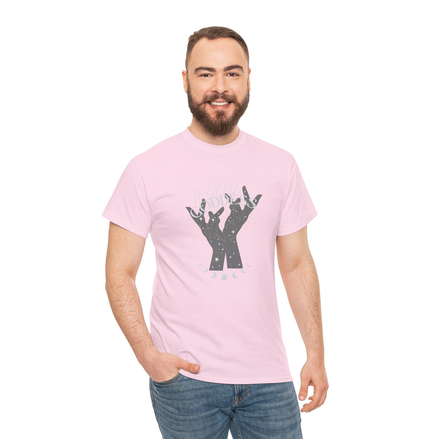 Unisex Heavy Cotton Tee-Moon Goddess 2