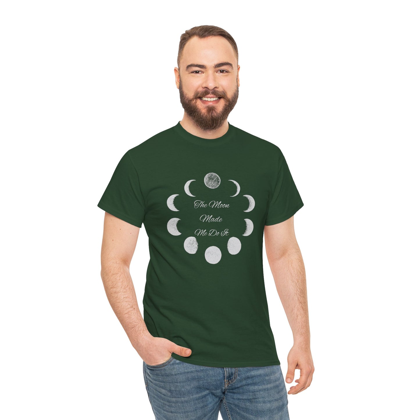 Unisex Heavy Cotton Tee-The Moon Made Me Do It