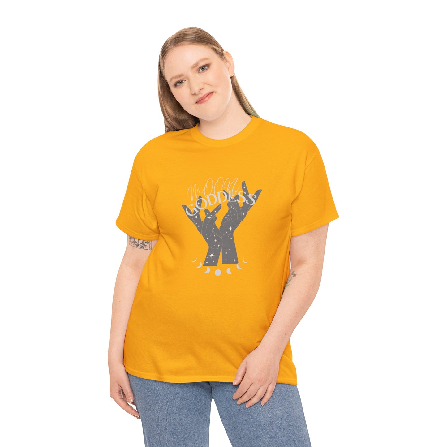 Unisex Heavy Cotton Tee-Moon Goddess 2