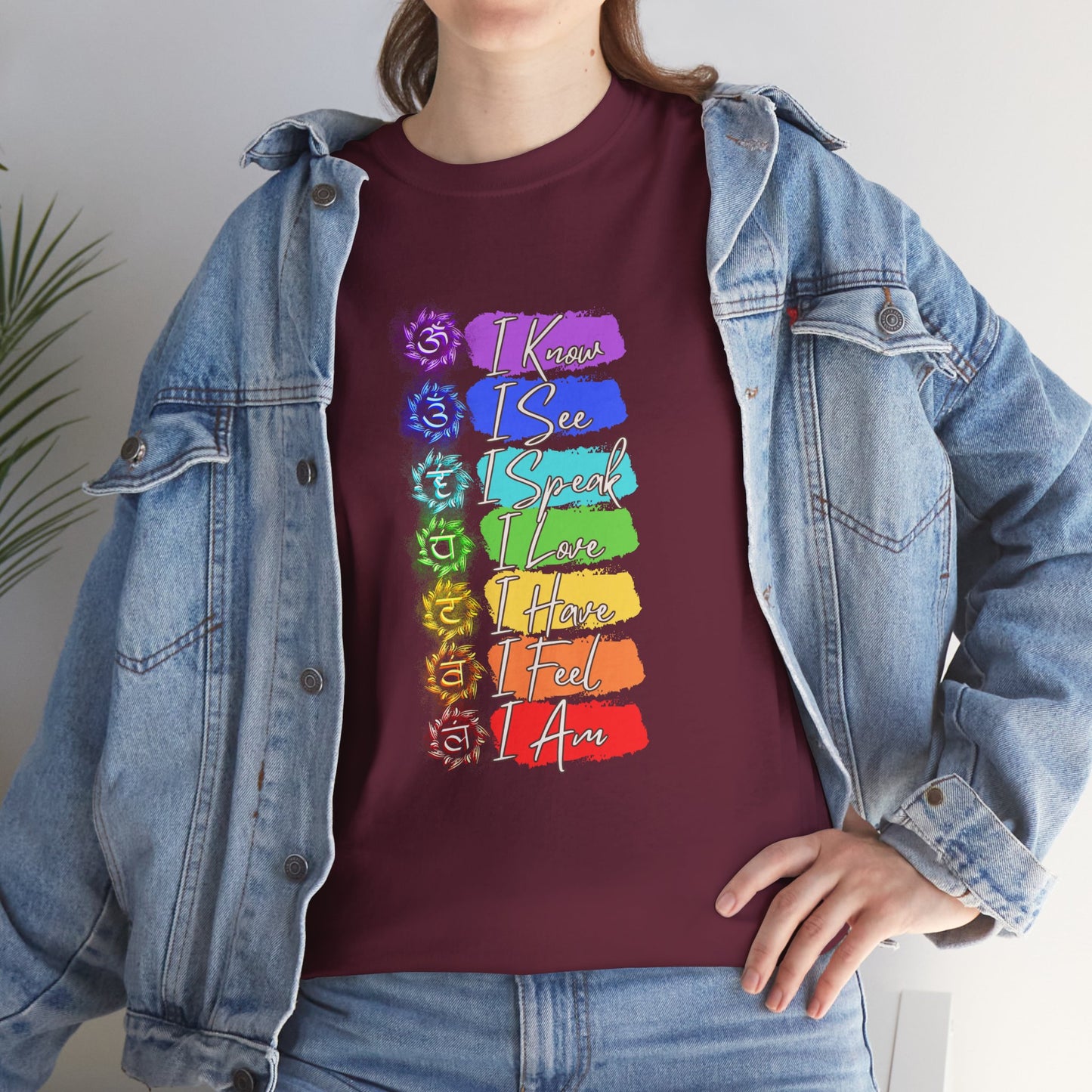 Unisex Heavy Cotton Tee- 7 chakra