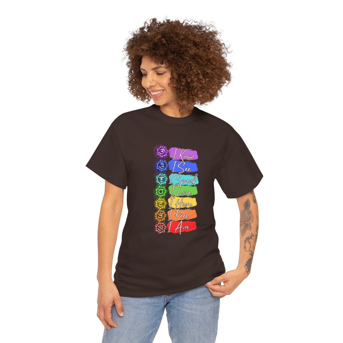 Unisex Heavy Cotton Tee- 7 chakra