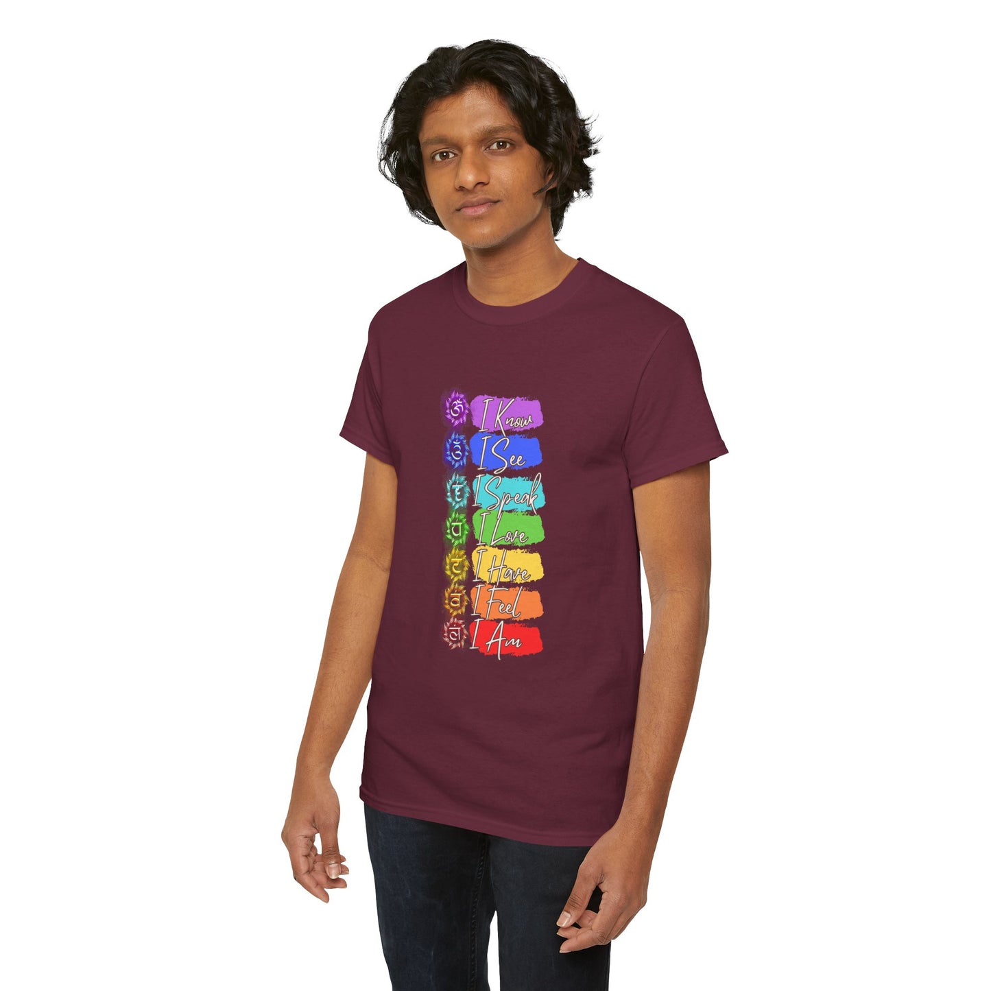 Unisex Heavy Cotton Tee- 7 chakra