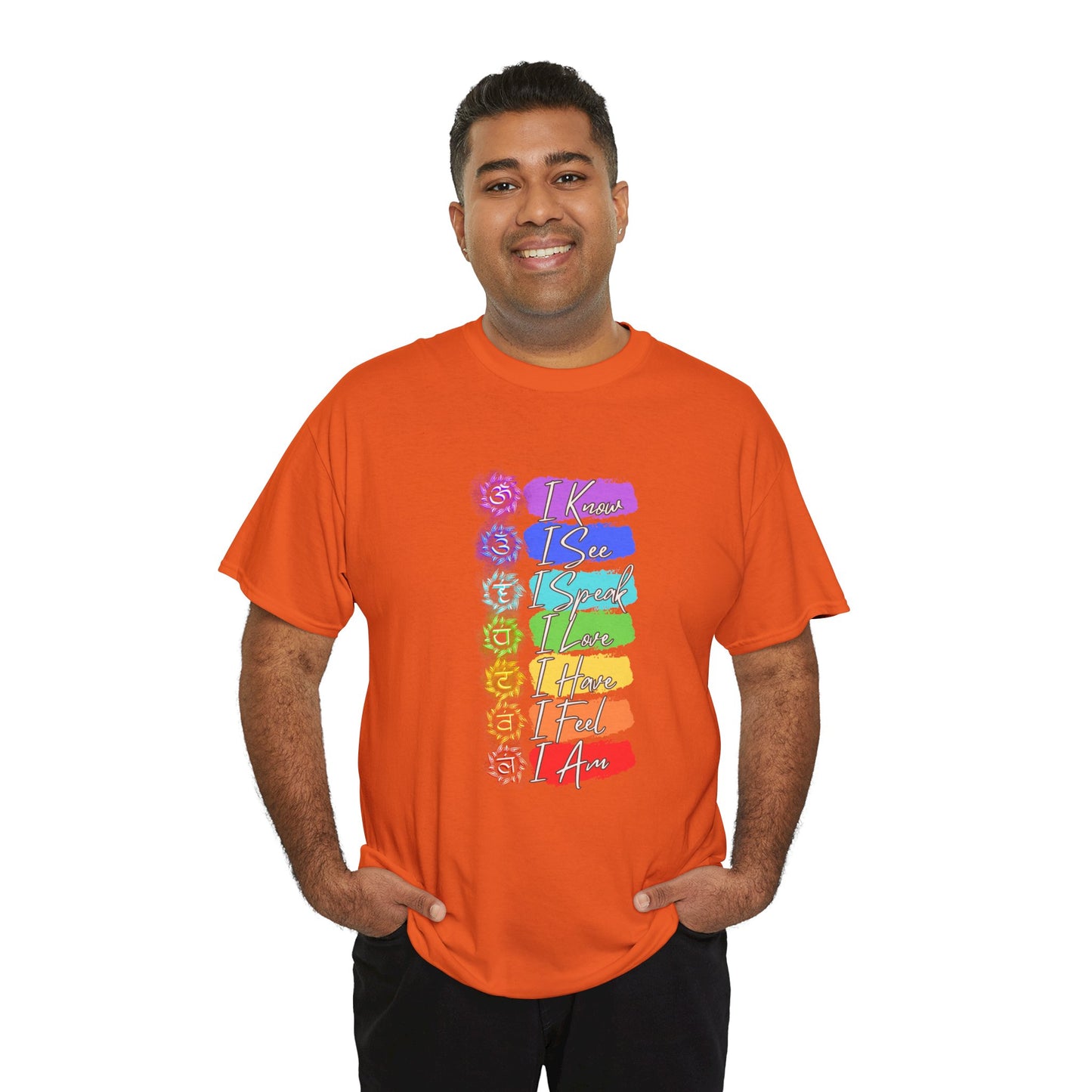 Unisex Heavy Cotton Tee- 7 chakra