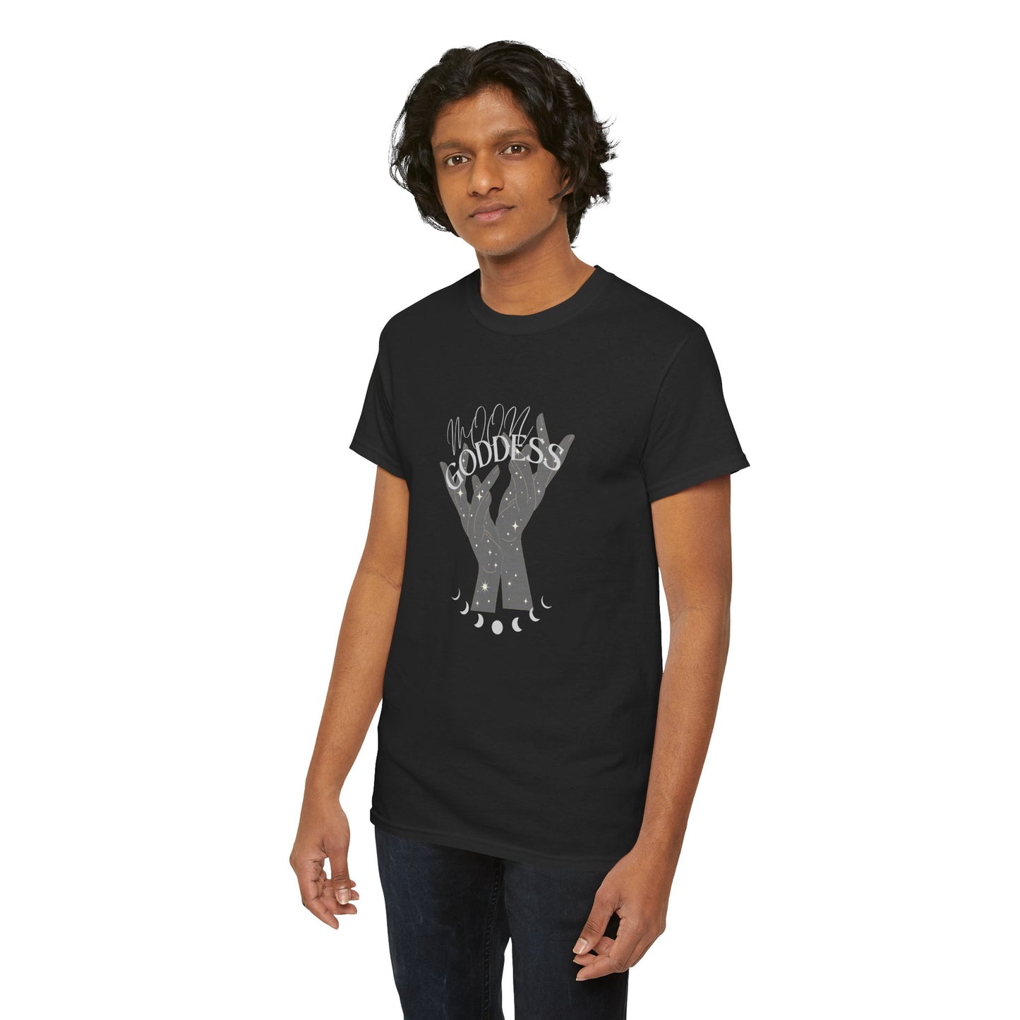 Unisex Heavy Cotton Tee-Moon Goddess 2