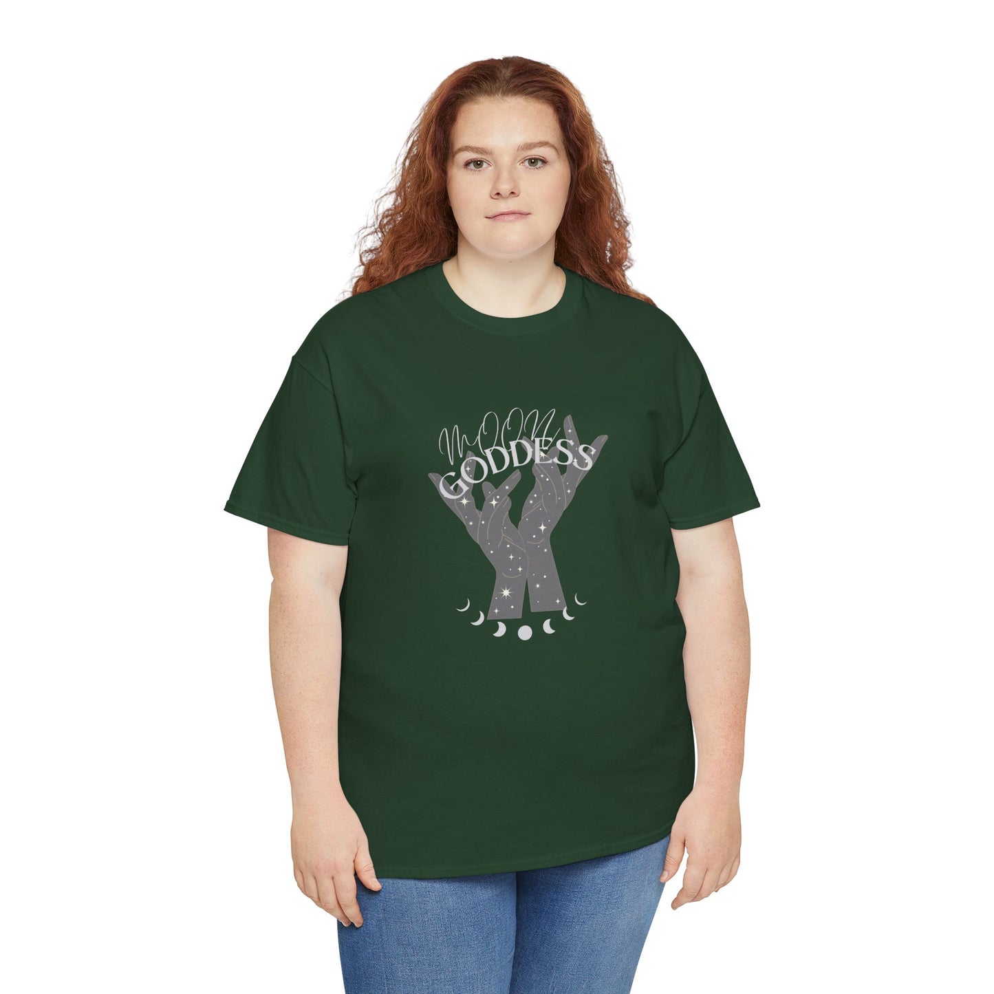 Unisex Heavy Cotton Tee-Moon Goddess 2