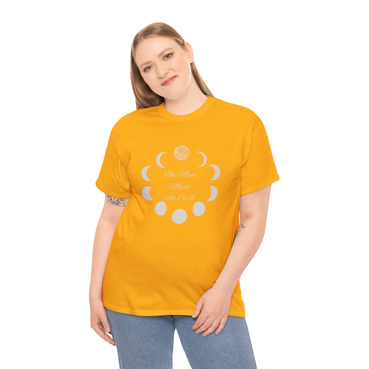 Unisex Heavy Cotton Tee-The Moon Made Me Do It