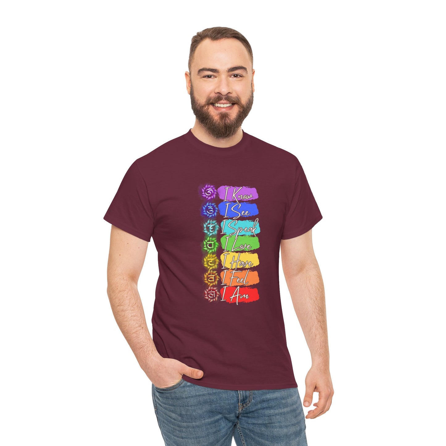 Unisex Heavy Cotton Tee- 7 chakra