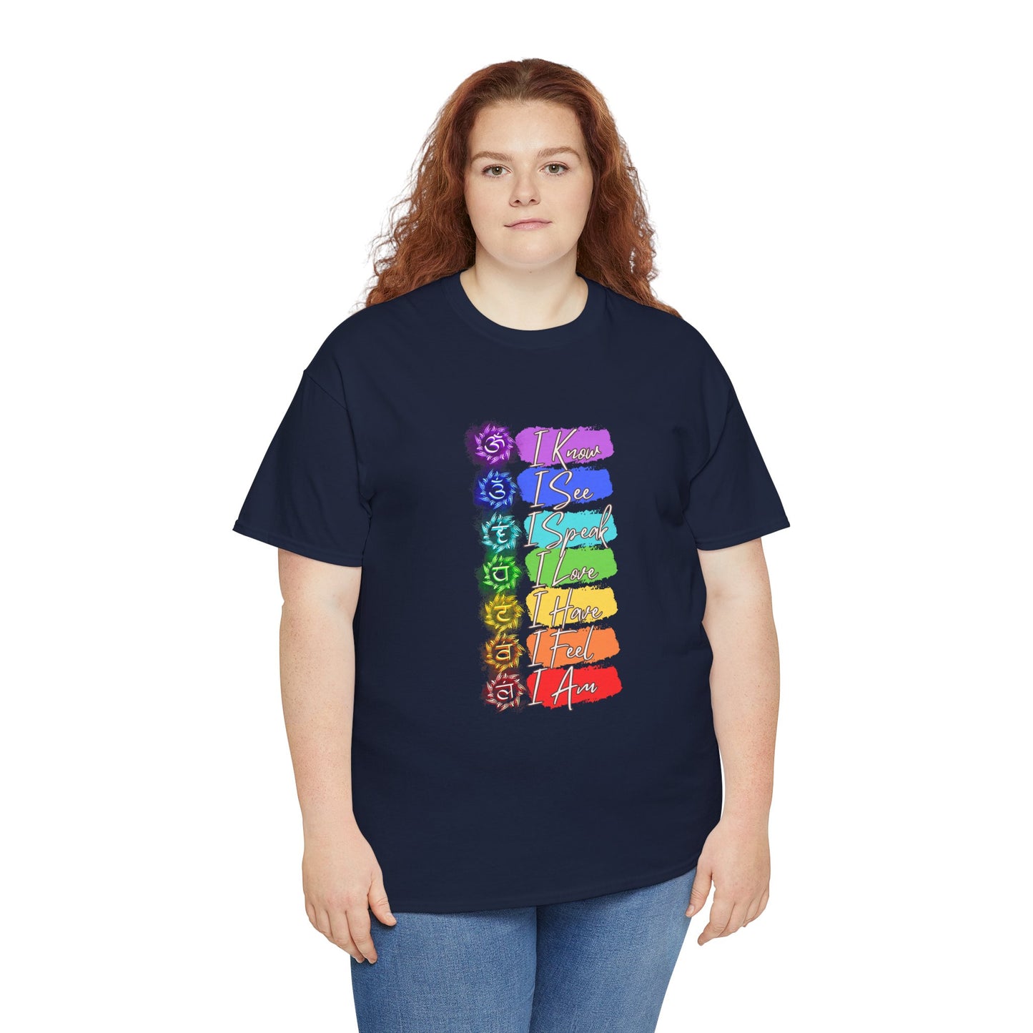 Unisex Heavy Cotton Tee- 7 chakra