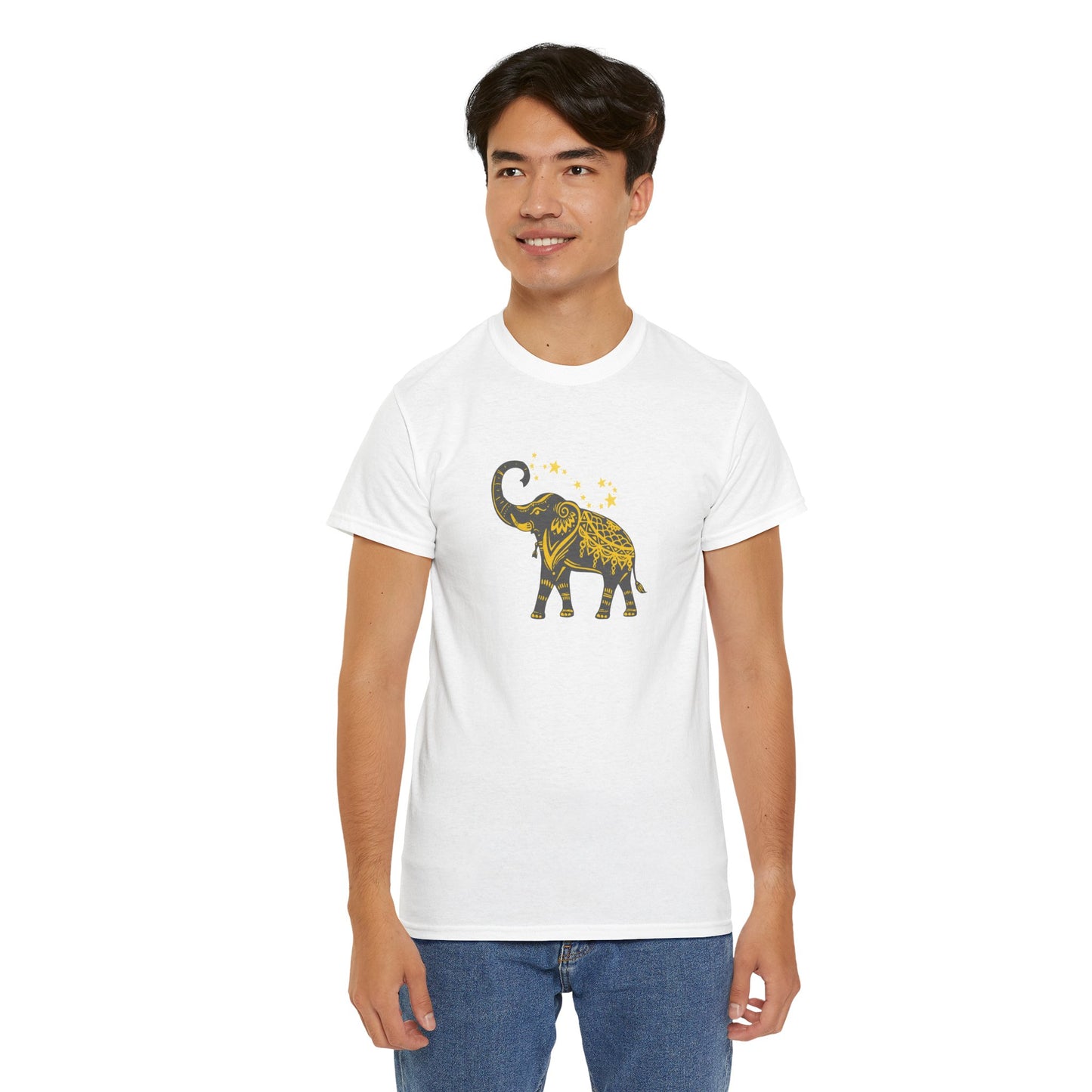 Unisex Heavy Cotton Tee-Lucky Trunk Up