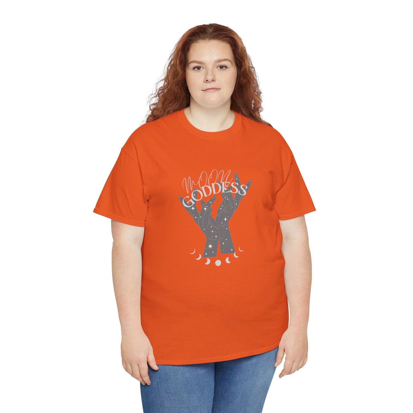 Unisex Heavy Cotton Tee-Moon Goddess 2