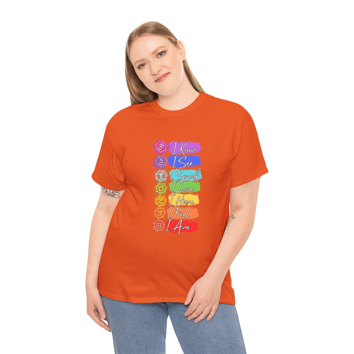 Unisex Heavy Cotton Tee- 7 chakra