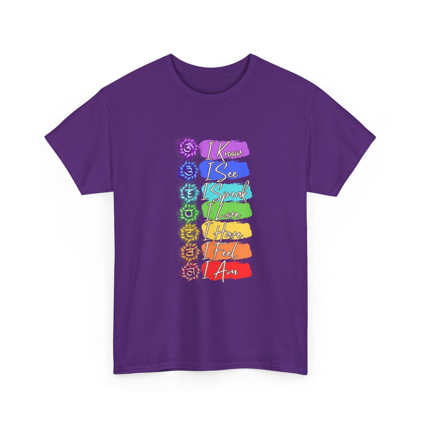 Unisex Heavy Cotton Tee- 7 chakra