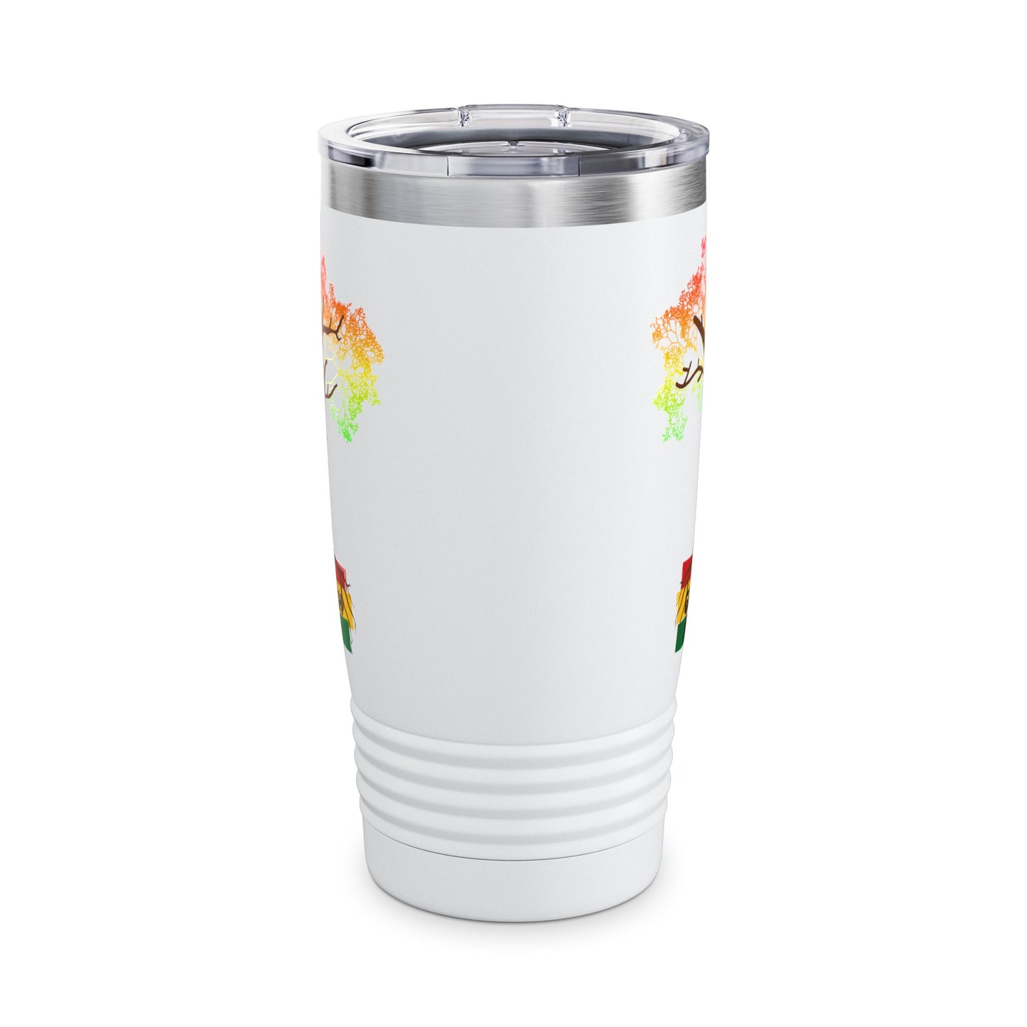 Colorful Ringneck Gullah RootsTumbler - 20oz Travel Mug, Eco-Friendly Drinkware, Perfect for Outdoor Adventures, Gifts for Nature Lovers, Rasta Vibes
