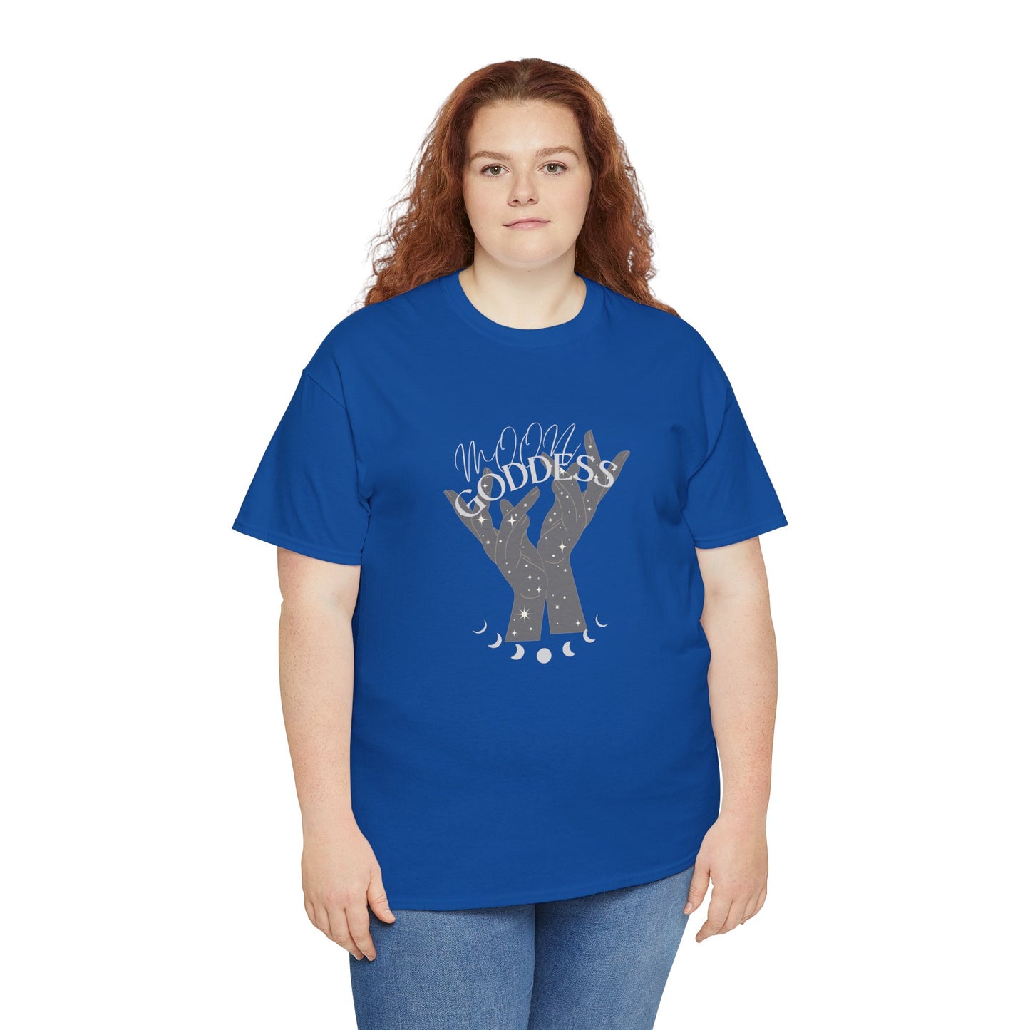 Unisex Heavy Cotton Tee-Moon Goddess 2