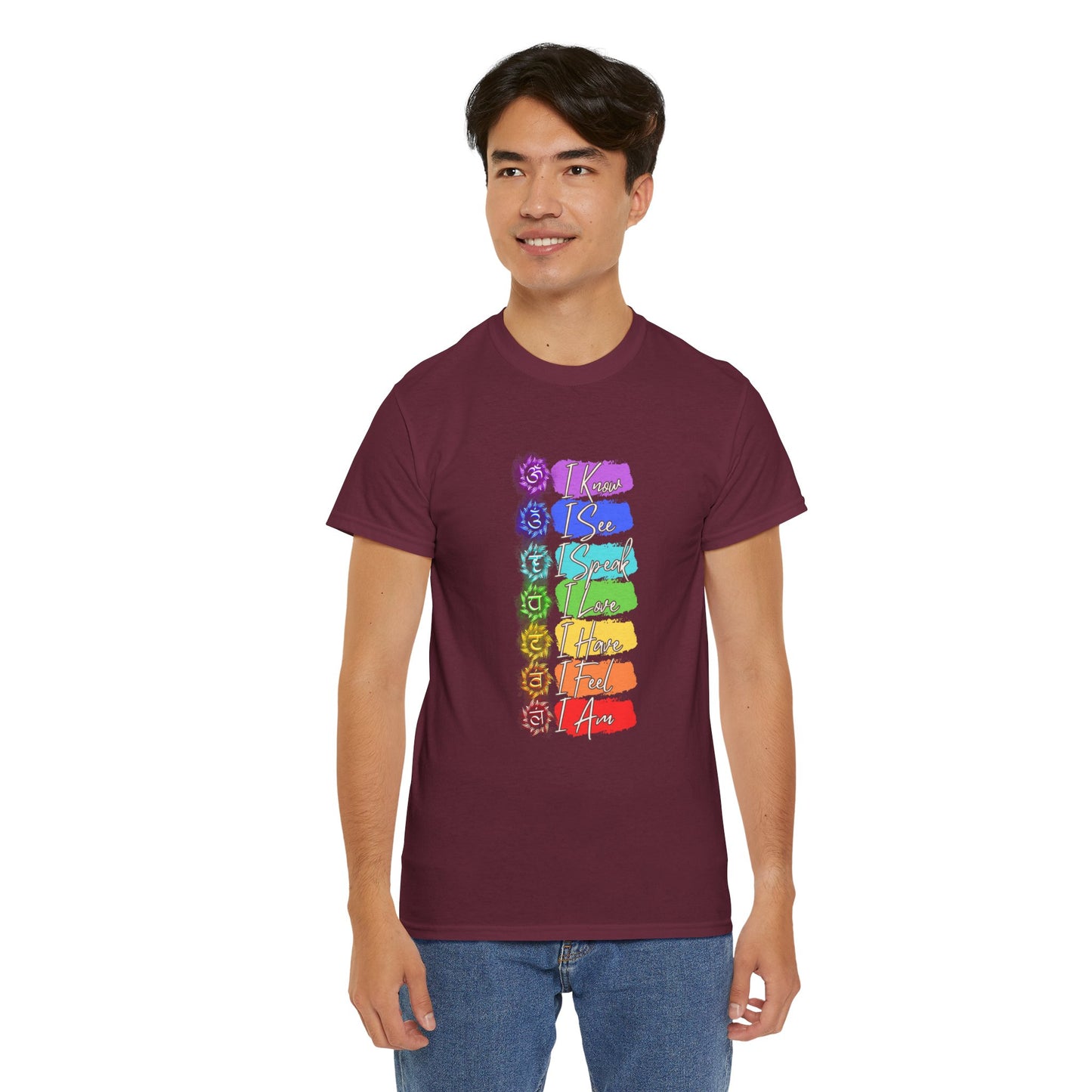 Unisex Heavy Cotton Tee- 7 chakra