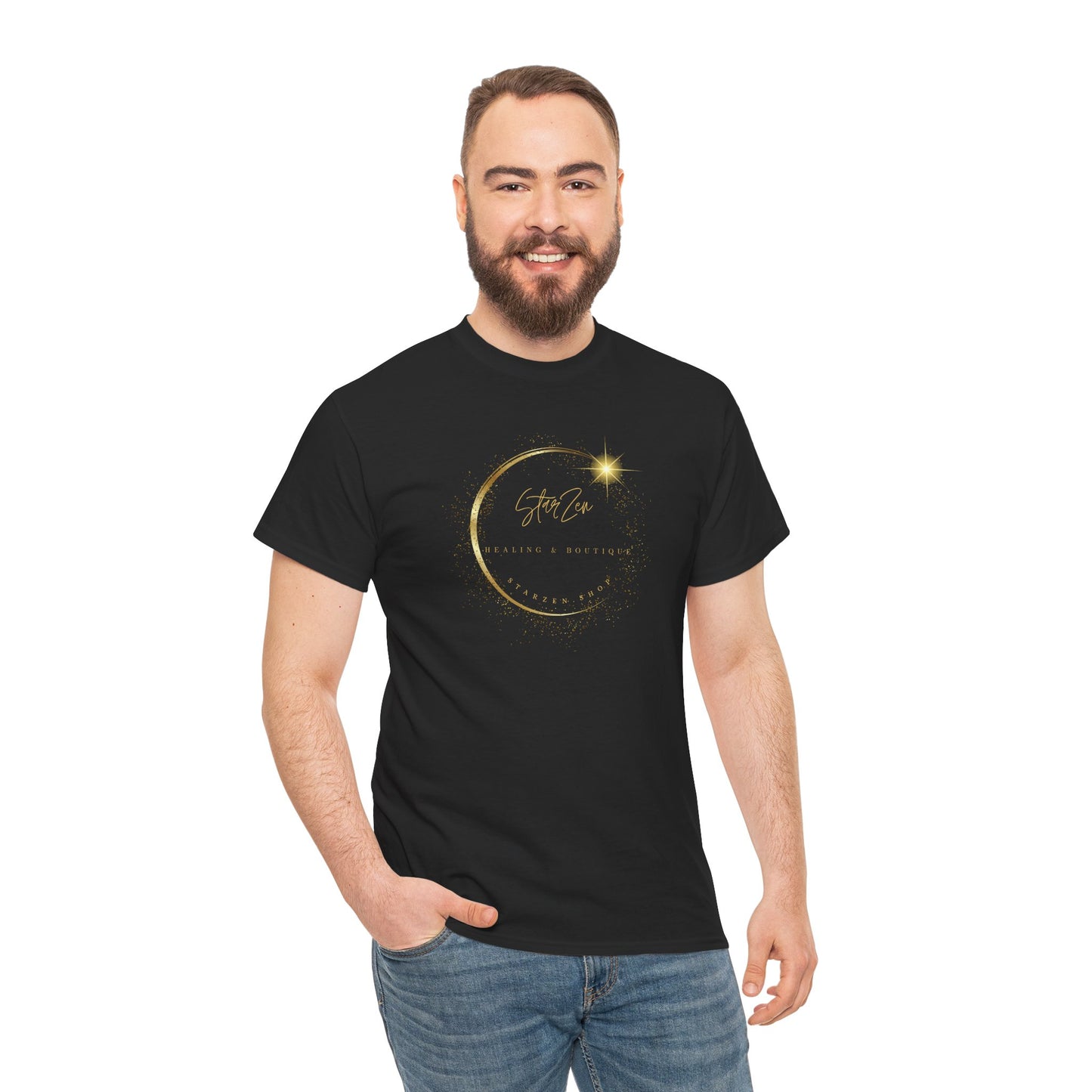 Unisex Heavy Cotton Tee-StarZen Logo