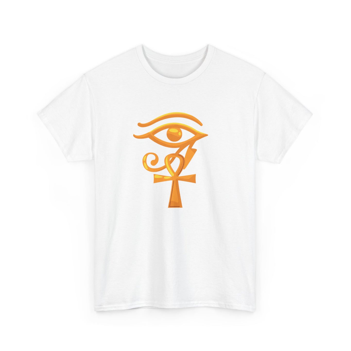 Unisex Heavy Cotton Tee- Eye of Horus Ankh