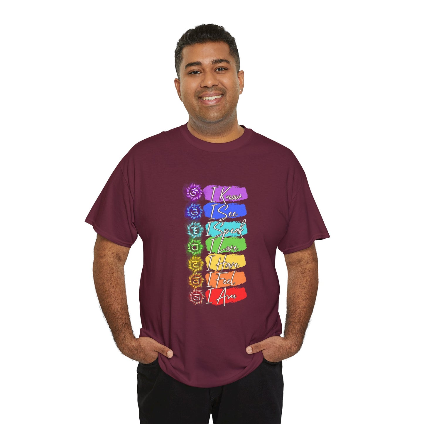 Unisex Heavy Cotton Tee- 7 chakra