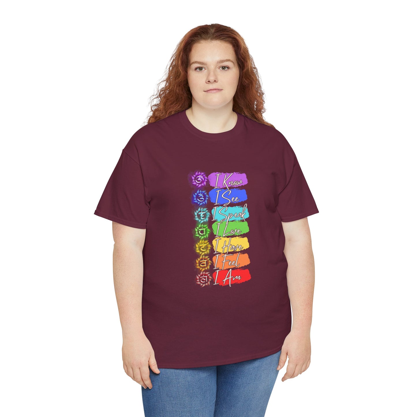 Unisex Heavy Cotton Tee- 7 chakra